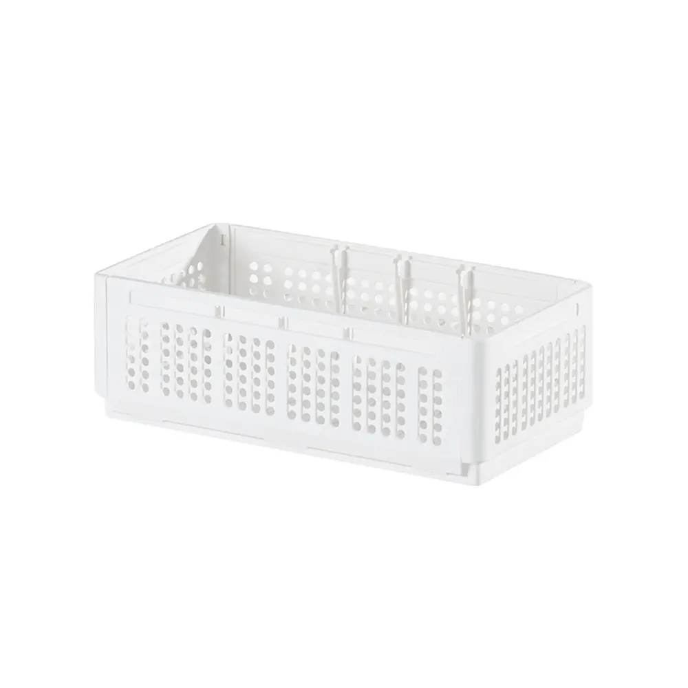 Plastic Storage Baskets Bathroom Bedroom Folding Storage Basket without Partition Board Wardrobe Storage Organizer Box