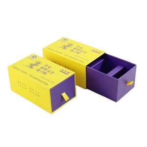 OEM Factory Custom Logo Printed Embossed Recycled Paper Jewelry Box with Sponge Insert Sliding <b>Drawer</b> for Packaging - Product Image 1