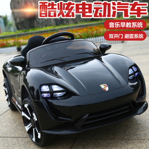 รถยนต์ปอร์เช่ไฟฟ้าสำหรับเด็ก 12V สีฟ้า ของเล่นพลาสติกพร้อมรีโมทคอนโทรล สำหรับเด็กผู้ชาย อายุ 2 ถึง 4 ปี - Product Image 5