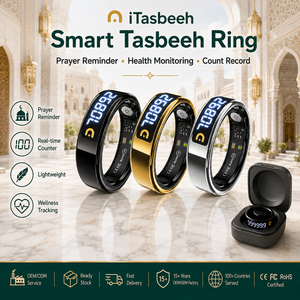 Nouvelle Arrivée 2026 : Bague Intelligente de Suivi de Santé Tasbeeh Islamique, Étanche IP67, Rappel Azan, à Porter pour Musulmans - Product Image 2