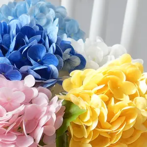 Hot Wholesale Artificial Hydrangea Real Touch Flowers Silk Wedding Flower Arrangement Restaurant Hotel Cafe Wedding Event Decor