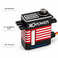 Servomoteur numérique sans noyau 7 kg, haute vitesse 0,08 s, 8,4 V, étanche, mini boîtier tout aluminium, vente en gros pour hélicoptères et avions RC