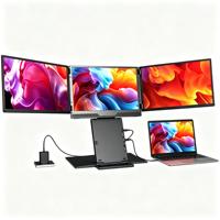 Nouvel écran triple portable pliable Z3 Quad-Display 3-Screen Extender 15,3 pouces 1200P HD IPS LCD pour utilisation professionnelle sur ordinateur portable