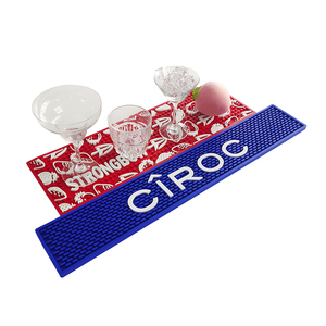 Custom Logo Silicone PVC Bar Mat Rubber Spill Pad Pub Runner Beer Rail Mat Drip Tray Non Slip Counter Mat Coaster - Product Image 5