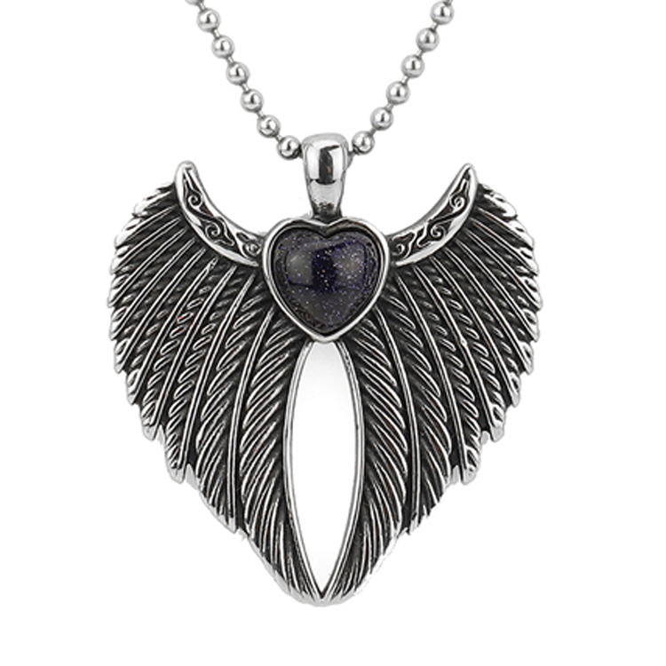 Double Angel Wing Pendant Versatile and Fashionable Jewelry - Main Image