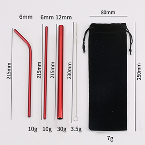قش معدني من الفولاذ المقاوم للصدأ قابل لإعادة الاستخدام مع شعار مخصص، متوفر بألوان متعددة مع حقيبة وفرشاة تنظيف - Product Image 6