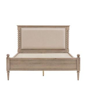 Lit d'enfant en bois massif rond blanc pur de style français, un lit simple doux pour chambre de princesse - Product Image 1