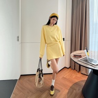 Nouvel ensemble jupe et sweat à capuche style Al pour femme, collection automne, transfrontalier, sportif, taille haute, au-dessus du genou, décontracté, coupe trapèze, qui flattere la silhouette