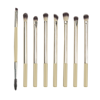 Ensemble de 13 pinceaux de maquillage JIY, poils synthétiques, manche or champagne, pinceaux pour fond de teint, poudre, blush, fard à paupières, eye-liner