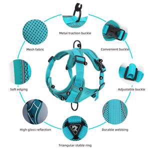 <span class=keywords><strong>Harness</strong></span> Anjing Bahan Nylon Bernapas dan Reflektif dengan Tali Kekang dan Tali Pemandu untuk Berjalan, Set <span class=keywords><strong>Harness</strong></span> Anjing Grosir - Product Image 4