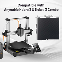 Kobra 3 Combo 256*268mm hoja de acero de resorte placa de construcción de doble cara hoja de construcción de plataforma SmoothH1H para impresora 3D Anycubic