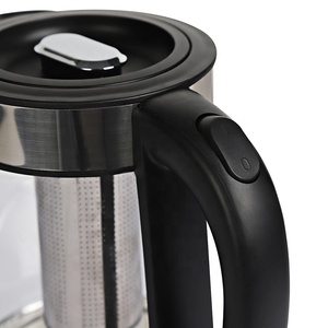 1.7L 360 Degree Rotational Base Stainless Steel Water <b>Kettle</b> Glass Teapot Cordless Glass <b>Kettle</b> With Filter CE CB - Product Image 2