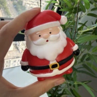 Jouet sensoriel anti-stress à presser sur le thème de Noël, bloc sonore ASMR, figurine Père Noël Bonhomme de neige, jouet de décompression, décoration de vacances, jouet pour enfants
