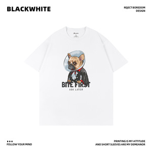 Camiseta Unisex Negra y Blanca de Algodón, Talla L, Transpirable, para Uso Diario - Product Image 5