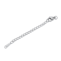 Vente en gros de chaînes d'extension étanches en acier inoxydable avec fermoir mousqueton, de nombreux styles, pour la fabrication de colliers et bracelets