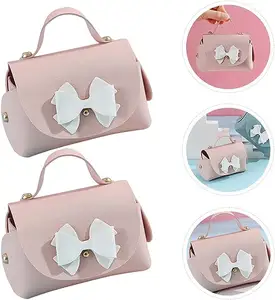 Leder Bowknot Candy Bag Mini Handtasche Geschenke Tasche für Geburtstags feier Hochzeit Baby Shower Weihnachten