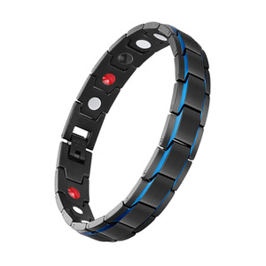 Chất Lượng Cao Titan Thép Trái Tim Khóa <span class=keywords><strong>Bangle</strong></span> Điện Năng Lượng Cân Bằng Vòng Đeo Tay Sức Khỏe Cân Bằng Vòng Đeo Tay Từ Tính - Product Image 4