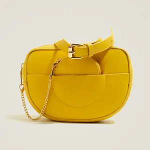 Sıcak satış moda bel çantası zinciri ile yüksek kaliteli tek omuz eyer çantası küçük çanta durumda