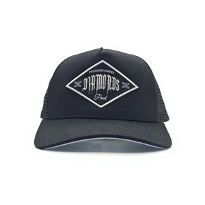 Casquette de camionneur personnalisée avec broderie de logo, faible MOQ, OEM, dos en maille, fermeture snapback, qualité supérieure, fabrication de casquettes - Product Image 4