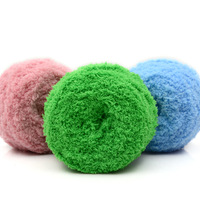 Bahan Rajut Coral Fleece PU Campuran Benang Buatan Tangan DIY untuk Merajut, Merenda Syal, Selimut, Tikar, Boneka Anak, Grosir, Lembut