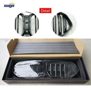 GUGO 2024-On pour <span class=keywords><strong>BMW</strong></span> <span class=keywords><strong>X6</strong></span> G06 Modification de la <span class=keywords><strong>calandre</strong></span> avant Double ligne Noir brillant Illuminé Plastique ABS État neuf - Product Image 4