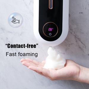 Dispensador automático de jabón de espuma eléctrico recargable, dispensador de jabón sin contacto con sensor automático para montaje en pared, para cocina y baño - Product Image 2