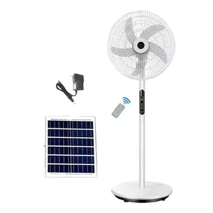 16 Zoll Gleichstrom-Sockelventilator Heim wiederaufladbarer Standventilator Solar für Büro Schlafzimmer Markt Haushalt