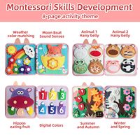 Mon Lapin Rose, Jouet pour Enfant, Jouets Montessori, Jouets Éducatifs, Cadeaux de Voyage, Cadeaux de Noël, Cadeaux d'Anniversaire, Livre d'Activités pour Tout-Petits de 1 à 3 Ans