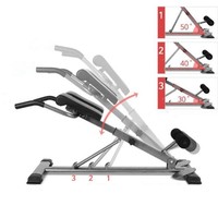 Banc de musculation multifonctionnel FDFIT, chaise de fitness, banc plat, équipement de musculation, banc romain pliable en métal