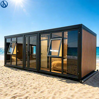 Honlu Conteneur Cabine Pliante à Double Aile Extensible en Acier, Personnalisation Complète, 20ft 40ft, Conception Respirante, Style Mid-Century