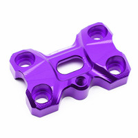 Kit de fixation universel en alliage d'aluminium CNC pour guidon de moto, avec rehausseur et support de fixation pour plaque de guidon de scooter modifiée