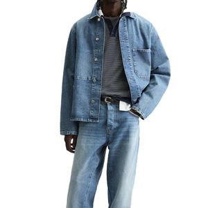Veste Courte Décontractée Personnalisée en Gros pour Hommes, en Coton Lavé 100%, Veste en Jean Vintage de Haute Qualité pour Hommes - Product Image 3