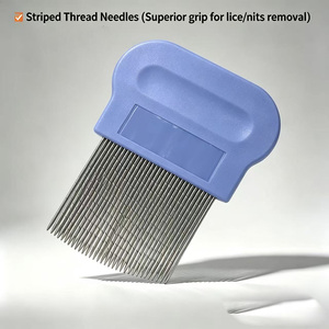Peigne <span class=keywords><strong>anti</strong></span>-puces et <span class=keywords><strong>anti</strong></span>-lentes en métal Terminator 01R, produit écologique durable et personnalisable pour le traitement des poils - Product Image 6