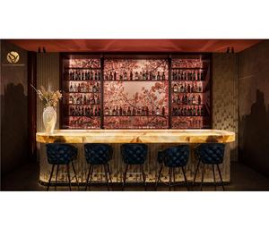 ชุดเก้าอี้โต๊ะในบาร์และเลานจ์แบบเรียบง่ายทันสมัยเคาน์เตอร์บาร์คลับทันสมัยทันสมัยดีไซน์ภายในคลับบาร์ - Product Image 1