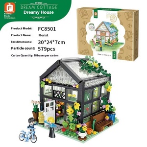 OEM Dream House Model Series Children's Educational Assembly Granular DIY Plastic <b>Toys</b> Girls' Romantic Flower Shop Ornaments - Product Image 6