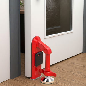 Cerradura de Puerta Moderna de Acero Inoxidable Negra, Portátil, Antirrobo, de Fácil Instalación, para Seguridad en Hoteles, Hogares y Viajes - Product Image 1