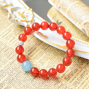 Bracelet en cristal pour femme, bijoux de luxe de niche, bracelet en cristal rouge, cadeau de l'année animale haut de gamme. - Product Image 1
