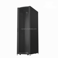 Rak Kabinet Server Jaringan Baja SPCC 19 Inci untuk Instalasi Switch PDU Router, Penyimpanan Peralatan Ruang IT, Dapat Disesuaikan