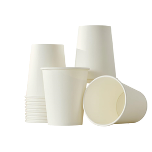แก้วกระดาษกาแฟสีขาวแบบใช้แล้วทิ้งขนาด 7 ออนซ์ 8 ออนซ์ 9 ออนซ์ 10 ออนซ์ 12 ออนซ์ 14 ออนซ์ 16 ออนซ์ แบบกำหนดเองได้ แก้วกระดาษกาแฟแบบใช้แล้วทิ้งผนังเดียว - Product Image 5