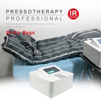 Appareil de pressothérapie professionnel à 24 airbags, système de massage par compression d'air, chauffage, Presoterapia, analyseur de peau