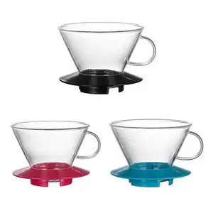 Wave Pour Over Coffee Dripper Single Cup Maker Wave Paper Coffee Filters Larger Specially Pour Over Dripper With colored holder