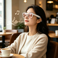 Lunettes Intelligentes IA avec Caméra 1300W 1080P, Transfert WIFI, Contrôle Tactile ChatGPT, Traduction IA, Photographie, Verre Meta, IPX-4, Magnétique