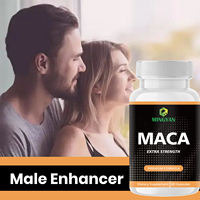 Kapsul Suplemen Maca Extra Strength OEM/ODM 60 Kapsul Ekstrak Lada Hitam Organik Campuran Herbal Vitalitas Dewasa
