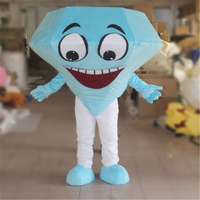 Costume de diamant gonflable géant pour la marche, le cosplay, la promotion, les costumes de mascotte de diamant portables pour les entreprises