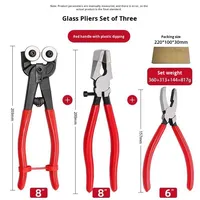 Nouvelles pinces de coupe pour carreaux de mosaïque en verre, 8 pouces, de qualité industrielle, anti-ESD, à poignée souple, pour bricolage, à bord arrondi, à double roue et à mâchoires plates
