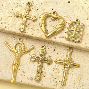 HB590 En gros, Bijou religieux en acier inoxydable inaltérable, avec breloque croix ailes d'amour, pendentif <span class=keywords><strong>arbre</strong></span> <span class=keywords><strong>de</strong></span> <span class=keywords><strong>vie</strong></span> ange et motif Jésus - Product Image 2