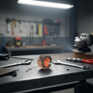 Meule à sertir évasée en résine TTAKE 40x30mm, tige de 6mm, grain 240 pour débavurage et rectification - Product Image 3