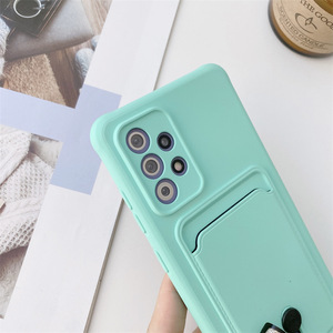 Custodia Morbida in Silicone con Slot Porta Carte Colore Caramella per <span class=keywords><strong>Samsung</strong></span> <span class=keywords><strong>Galaxy</strong></span> <span class=keywords><strong>A32</strong></span> A52 A72 A82 A51 A71, <span class=keywords><strong>Cover</strong></span> Morbida a Portafoglio - Product Image 5