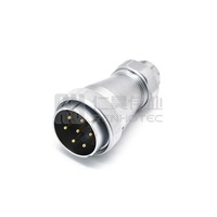 Connecteur d'aviation circulaire étanche WEIPU WF48 série 7 broches, prise femelle droite en métal pour câble TE, montage sur panneau Z