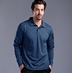 DFT02 Green Black Brown <b>Grey</b> Stock Men Tactical <b>Polo</b> <b>Shirts</b> with Long Sleeves and Magic Sticky Tab Arm Pockets - Product Image 6